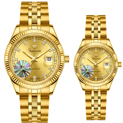 Đồng Hồ Đôi Funmei F2036 – Sapphire sáng – Cặp đôi thanh lịch chuẩn chính hãng