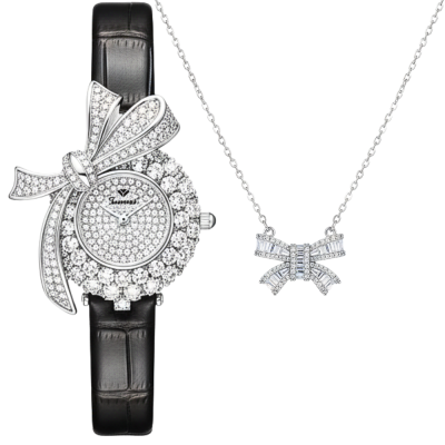 Đồng hồ f1400 nơ +dây chuyền