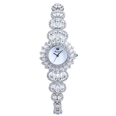 Đồng Hồ Nữ Funmei F2048 Dây Đính Đá Swarovski Lấp Lánh - Thiết Kế Hoa Văn Độc Đáo