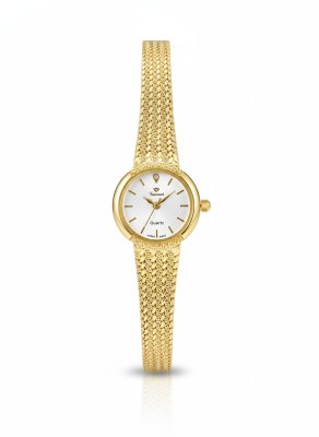 Đồng hồ nữ Funmei F2148 dây lưới – Mặt tròn 23mm, máy Miyota Nhật (Gold/Silver)